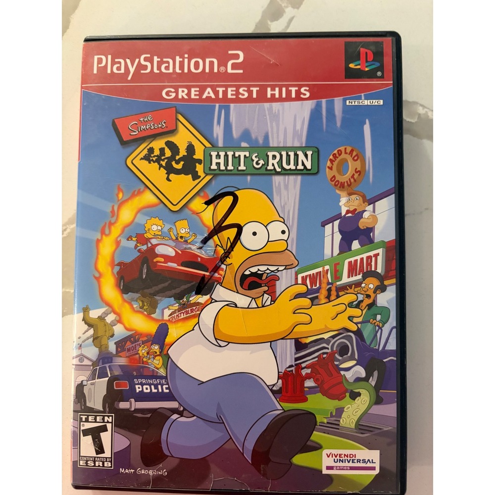 The Simpsons Hit & Run PS2 Retro, Gaming, Homer, Bart, Playstation 2 Game